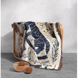 Indigo Tiger Woven Blanket