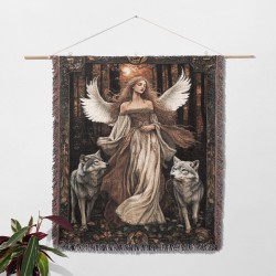 Angel & Wolves Woven Blanket