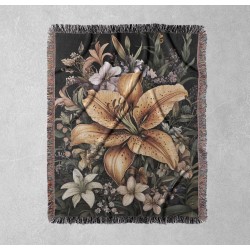 Golden Lily Woven Blanket