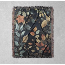 Autumn Leaves Woven Blanket