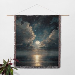 Moonlit Ocean Woven Blanket