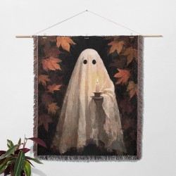 Candlelit Ghost Woven Blanket