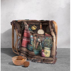 Rustic Kitchen Shelf Woven...