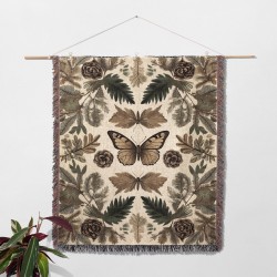 Botanical Butterfly Woven...
